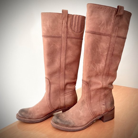 Halogen Tall Distressed Leather Riding Boot - Like New! - Picture 3 of 14